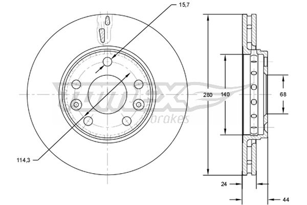 Brzdový kotúč TOMEX Brakes